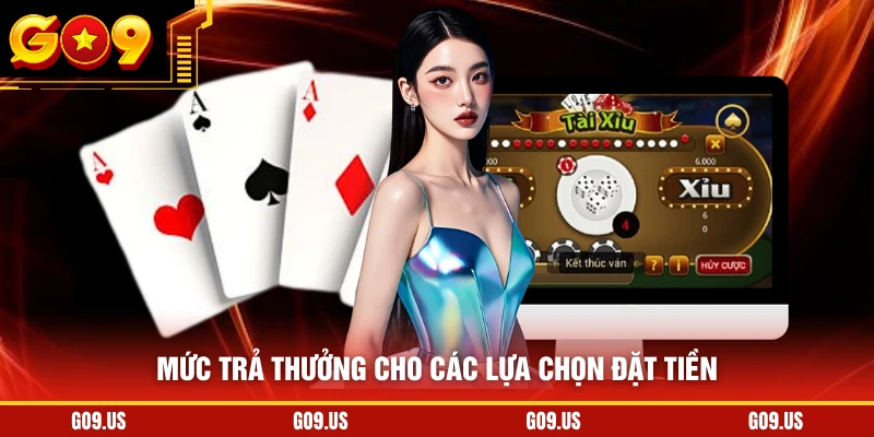 Mức trả thưởng cho các lựa chọn đặt tiền